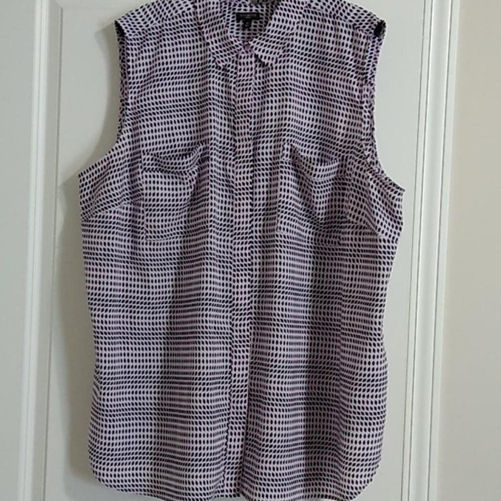Talbot's printed sleeveless blouse.